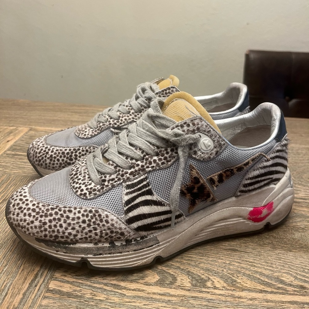 Golden Goose Running Sole Pony-Hair Sneaker Womens 38